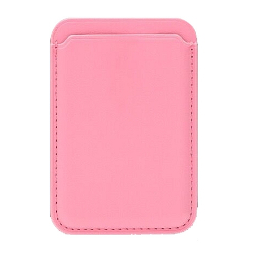 TopSave Magnetic Card Wallet, Simulate Premium Leather Phone Wallet for MagSafe Case; Up to 3-Card Holder, Pink