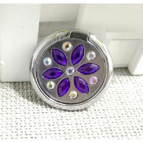 Universal Circle Flower Diamond Ring Stand Holder, Purple