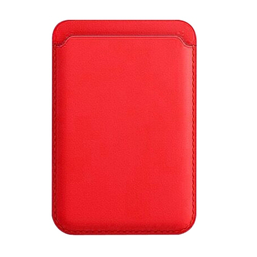 CC  Topsave Magnetic Card Wallet, Simulate Premium Leather Phone Wallet for Magsafe Case; Up to 3-Card Holder In Red