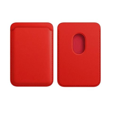 TopSave Magnetic Card Wallet, Simulate Premium Leather Phone Wallet for MagSafe Case; Up to 3-Card Holder, Red