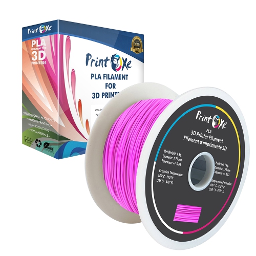 3D PLA violet Super Filament pour imprimantes 3D - 1.75 mm de diamètre - 1 kg net sur bobine précision dimensionnelle +/- 0.03 mm PRINTOXE® marque