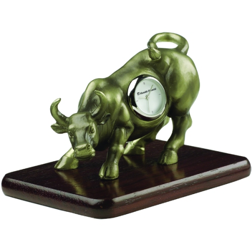 Matsuda Charging Bull Desk Clock