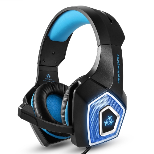 HLD Over-Ear Gaming Headset w/Mic for Xbox, PS4, PC, Switch - Stereo Bass Headphones - 3.5mm - Noise Canceling