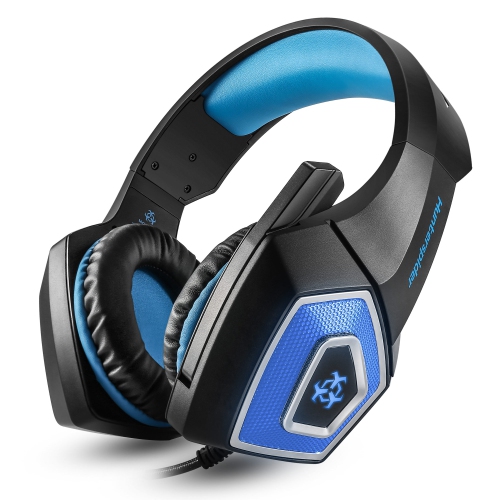 HLD Over-Ear Gaming Headset w/Mic for Xbox, PS4, PC, Switch - Stereo Bass Headphones - 3.5mm - Noise Canceling