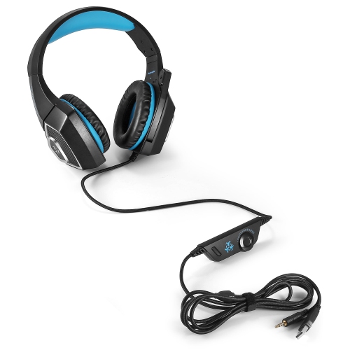 HLD Over-Ear Gaming Headset w/Mic for Xbox, PS4, PC, Switch - Stereo Bass Headphones - 3.5mm - Noise Canceling