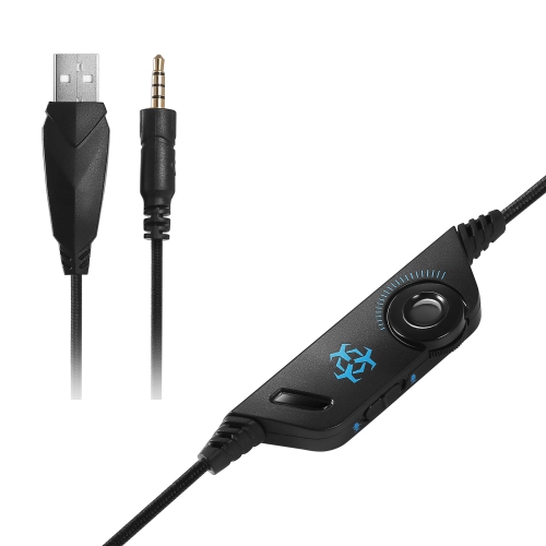 HLD Over-Ear Gaming Headset w/Mic for Xbox, PS4, PC, Switch - Stereo Bass Headphones - 3.5mm - Noise Canceling