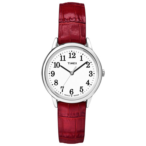 Timex Easy Reader 30mm Women's Casual Watch - Red/White/Silver
