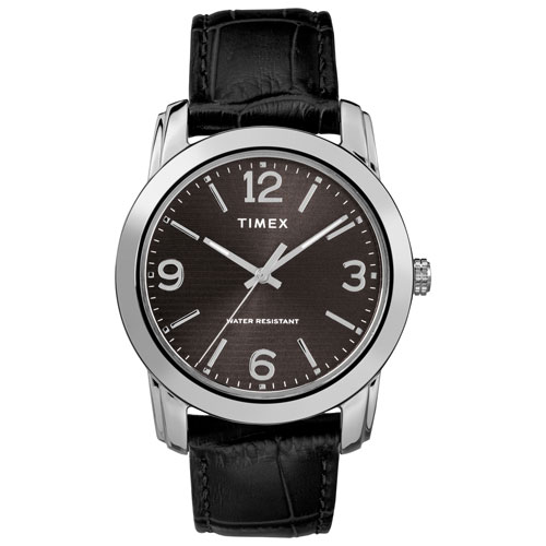 Timex 39mm Men's Casual Watch - Black/Silver
