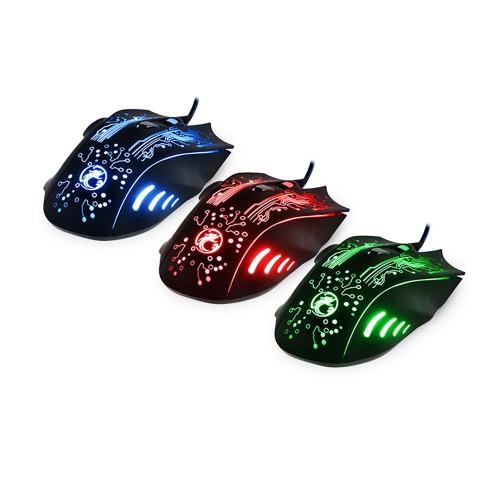 axGear Gaming Mouse USB Optical 5500 Dpi 6 Buttons Wired Mice for Gamer Computer 7 LED
