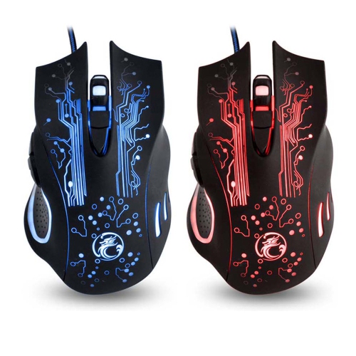 axGear Gaming Mouse USB Optical 5500 Dpi 6 Buttons Wired Mice for Gamer Computer 7 LED