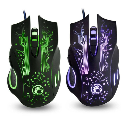 axGear Gaming Mouse USB Optical 5500 Dpi 6 Buttons Wired Mice for Gamer Computer 7 LED