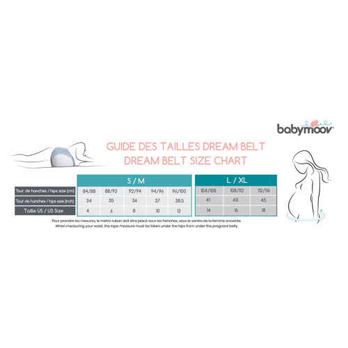 Babymoov Dream Belt Maternity Sleep Aid - Small/Medium - Grey