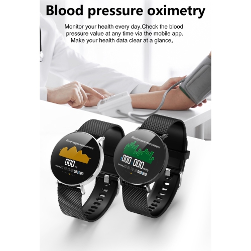 HYFAI Metal Waterproof Smart Watch Sports Heart Rate Blood Pressure Sleep Monitor Fitness Tracker Metal Wristband Gold