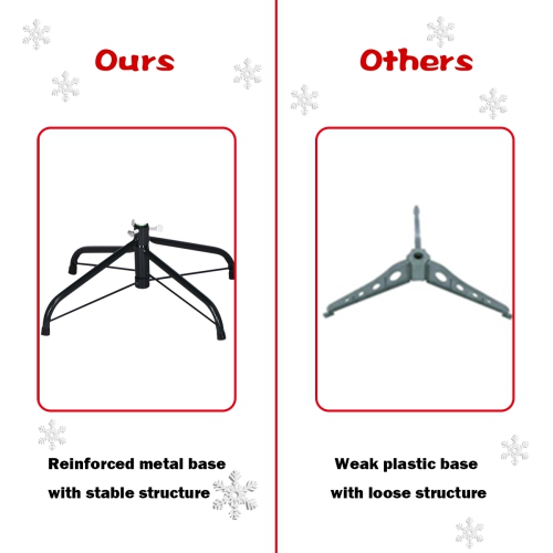 Gymax Fiber Optic 6' PVC Artificial Christmas Tree LED Lights Metal Stand