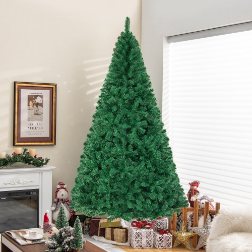 Gymax 8Ft Green Holiday Season Artificial PVC Christmas Tree Indoor Outdoor Stand