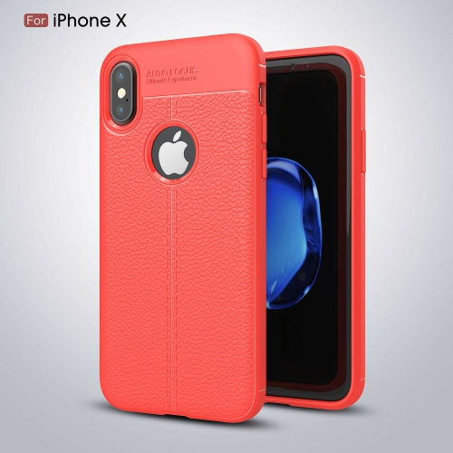 AutoFocus Soft Silicone Back Cover Shockproof Protective Cover Case For iPhone X / XS(Red)