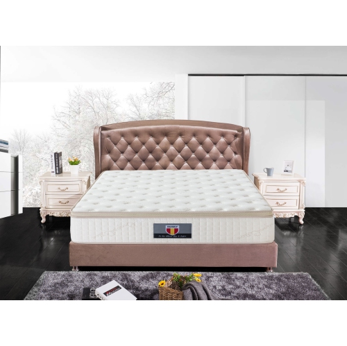 Husky® Five Star Comfort "Trinity" Coton biologique , gel bleu, ressorts ensachés HD - Matelas double