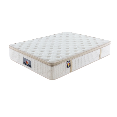 Husky® Five Star Comfort «&nbsp;Trinity&nbsp;» coton biologique , Gel bleu, ressorts ensachés - très grand matelas