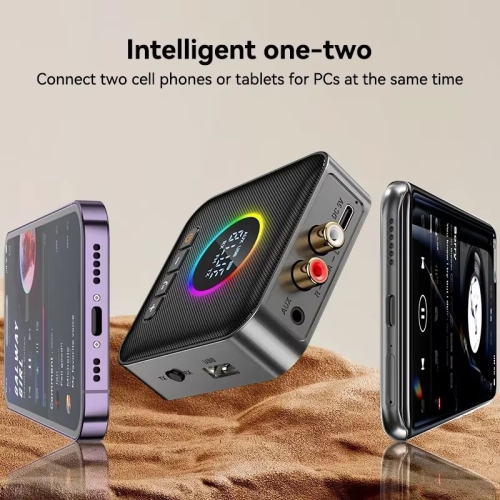 Bluetooth 5.4 Receiver Transmitter Wireless Audio Adapter with aptX Low Latency HiFi Stereo Sound FM Car Kit 3D Surround AUX RCA USB for TV PC Home