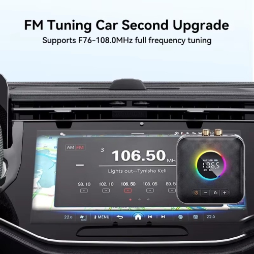 Bluetooth 5.4 Receiver Transmitter Wireless Audio Adapter with aptX Low Latency HiFi Stereo Sound FM Car Kit 3D Surround AUX RCA USB for TV PC Home