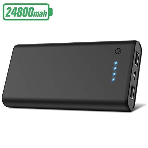 Power Bank 24800mAh, Portable Phone Charger External Battery Charger with 4 LED Light