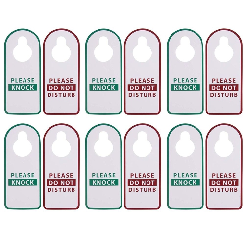 Do Not Disturb Sign 12 Pack Please Knock Door Hanger Plastic