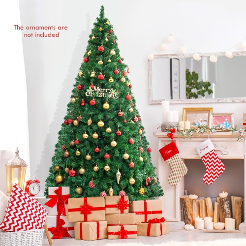Gymax 5'/6'/7'/8' Green Holiday Season Artificial PVC Christmas Tree Indoor Outdoor Stand