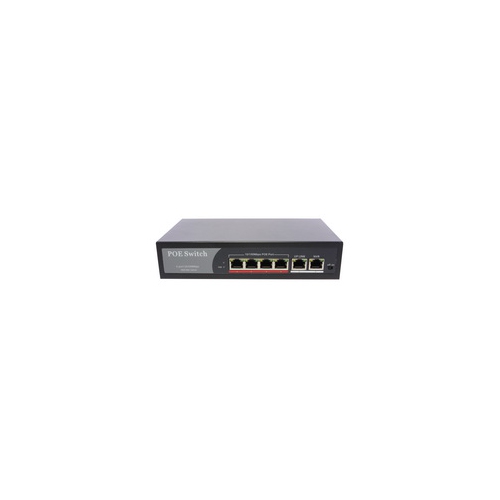axGear PoE Network Switch 10/100m Power Injector 4 Port + 2 Port Power Over Ethernet