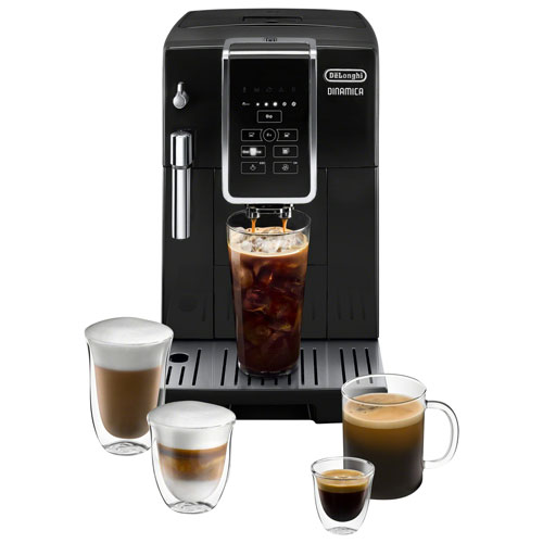 De'Longhi Dinamica Automatic Espresso Machine with Frother & Coffee Grinder - Black