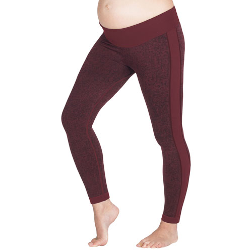 Modern Eternity Ella Active Maternity Pants - Small - Burgundy Jacquard