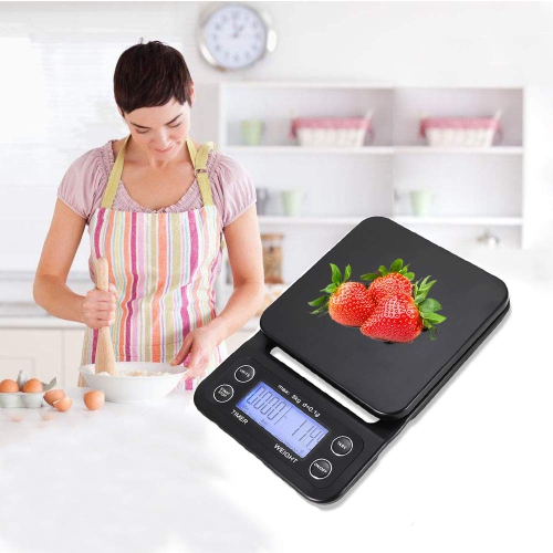 Balance à café avec minuterie ou Balance alimentaire numérique pour la cuisson et pesez l’écran ACL électronique
