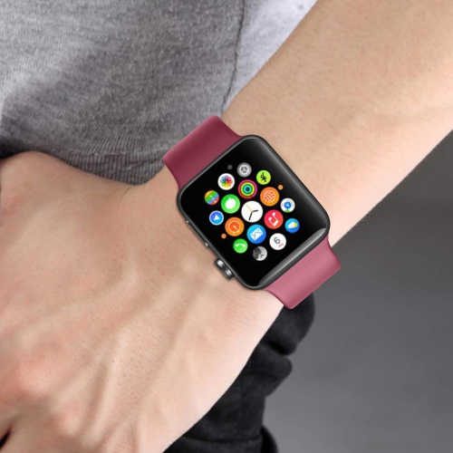 Watch Bands Compatible with 38/40/41mm Apple Watch Series 7/6/5/4/3/2/1, Soft Silicone Replacement Bands Strap for iWatch