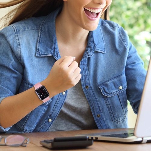 Watch Bands Compatible with 38/40/41mm Apple Watch Series 7/6/5/4/3/2/1, Soft Silicone Replacement Bands Strap for iWatch