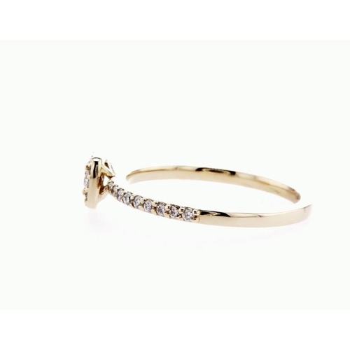 14K Bridal Engagement Halo Diamond Ring- Size 7