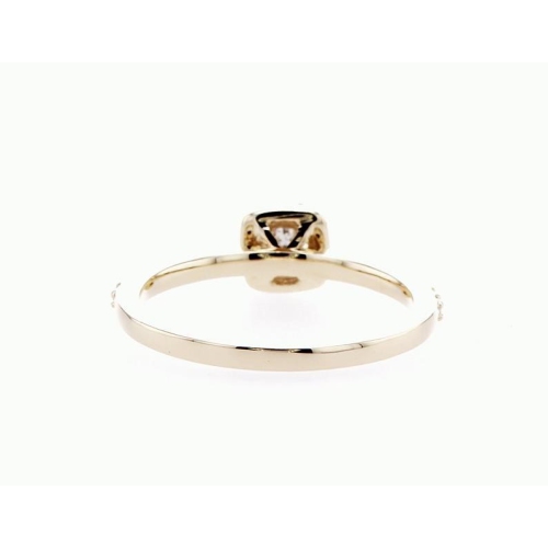 14K Bridal Engagement Halo Diamond Ring- Size 6
