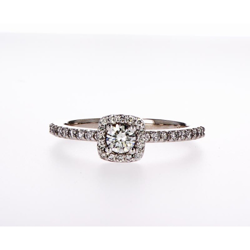 MYDIAMOND  14K Bridal Engagement Halo Diamond Ring- Size 6 In Multicolor