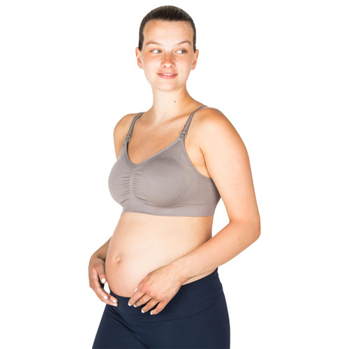 Pullover Lace Maternity and Nursing Bra Navy Stripe Small | A Pea in the Pod