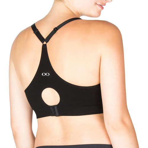 Modern Eternity Bella Yoga Seamless Nursing Bra - Medium - Black