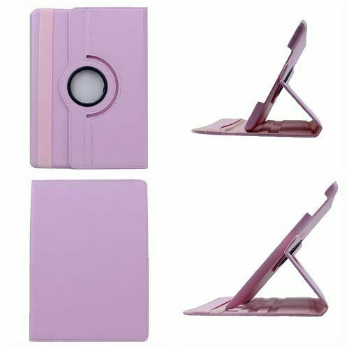 CSMART  【】 360 Rotating Leather Tablet Case Smart Stand Cover for Samsung Tab S 10.5", T800 T805 In Pink
