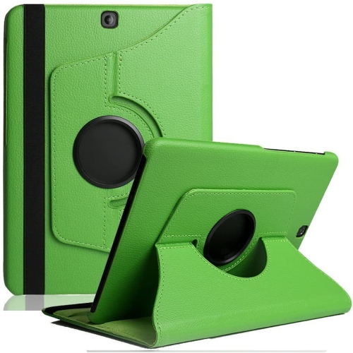 【CSmart】 360 Rotating Leather Tablet Case Smart Stand Cover for Samsung Tab S2 9.7", T810 T815, Green