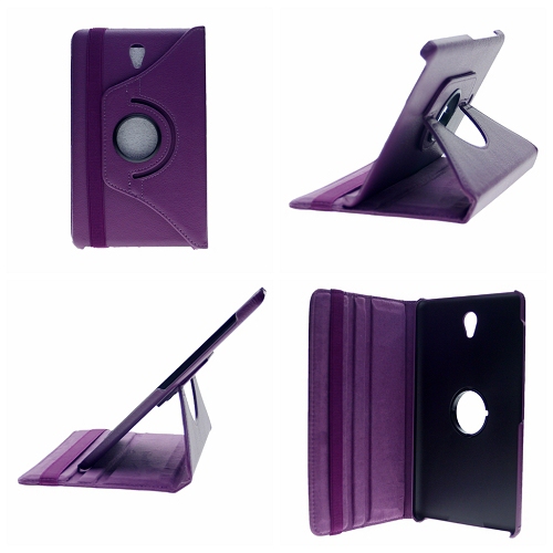 【CSmart】 Rotation à 360 degrés PU Cuir Étui Coque pour tablette Couverture de cas intelligente pour Samsung Tab S 8.4", T700 T705, Violet