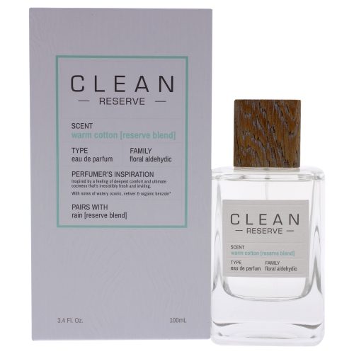 Clean Reserve Warm Cotton by Clean Eau De Parfum Spray 3.4 oz