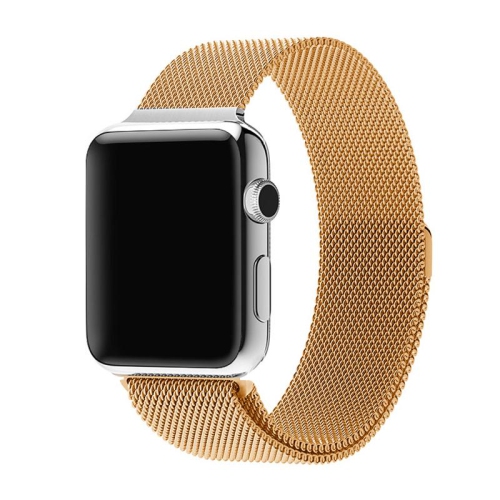 Bracelet magnétique à fermoir magnétique doré Milan de PANDACO pour Apple Watch 42&nbsp;mm/44&nbsp;mm/45&nbsp;mm/46&nbsp;mm/49&nbsp;mm