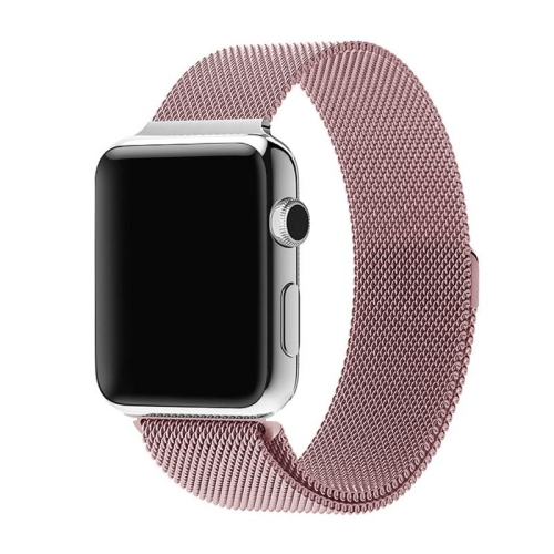 Bracelet rose doré à fermoir magnétique Milan de PANDACO pour Apple Watch 42&nbsp;mm/44&nbsp;mm/45&nbsp;mm/46&nbsp;mm/49&nbsp;mm