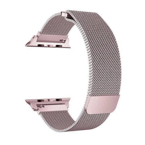 Bracelet rose doré à fermoir magnétique Milan de PANDACO pour Apple Watch 42&nbsp;mm/44&nbsp;mm/45&nbsp;mm/46&nbsp;mm/49&nbsp;mm