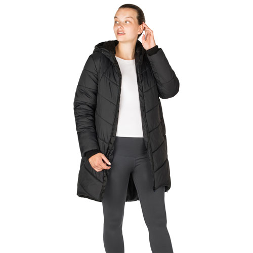 Modern Eternity Harper Quilted Polyester Maternity Puffer Coat - Medium - Black