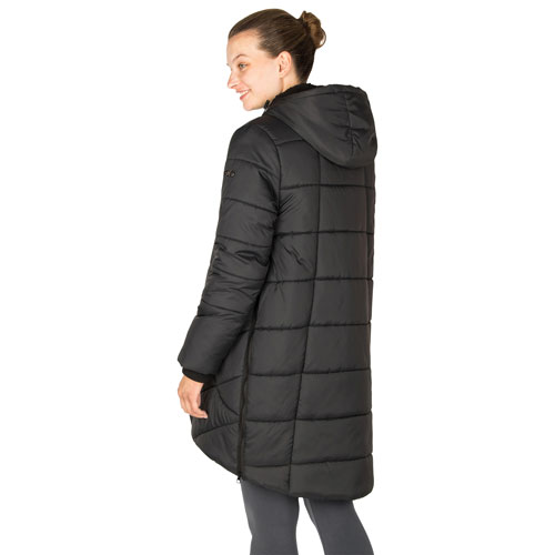 Modern Eternity Harper Quilted Polyester Maternity Puffer Coat - X-Small - Black