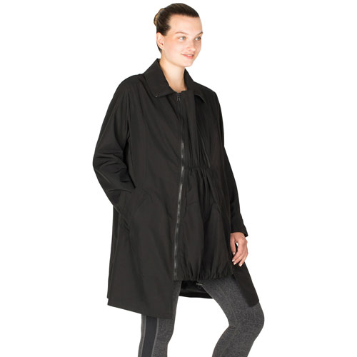 Modern Eternity Avelynne Maternity Trench Coat - Medium - Black