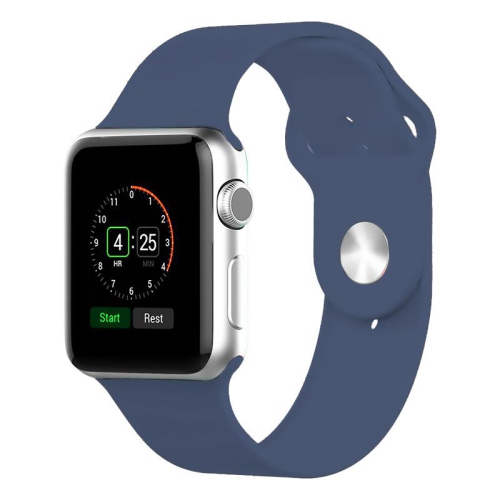 Bracelet bleu en silicone de PANDACO pour Apple Watch 38&nbsp;mm/40&nbsp;mm/41&nbsp;mm/42&nbsp;mm