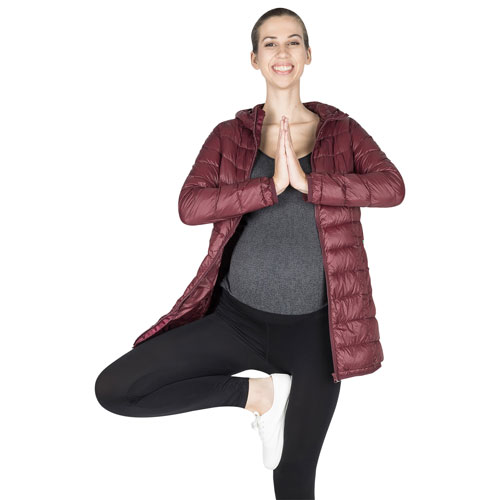 Manteau de maternité en duvet Ashley de Modern Eternity - Moyen - Bourgogne
